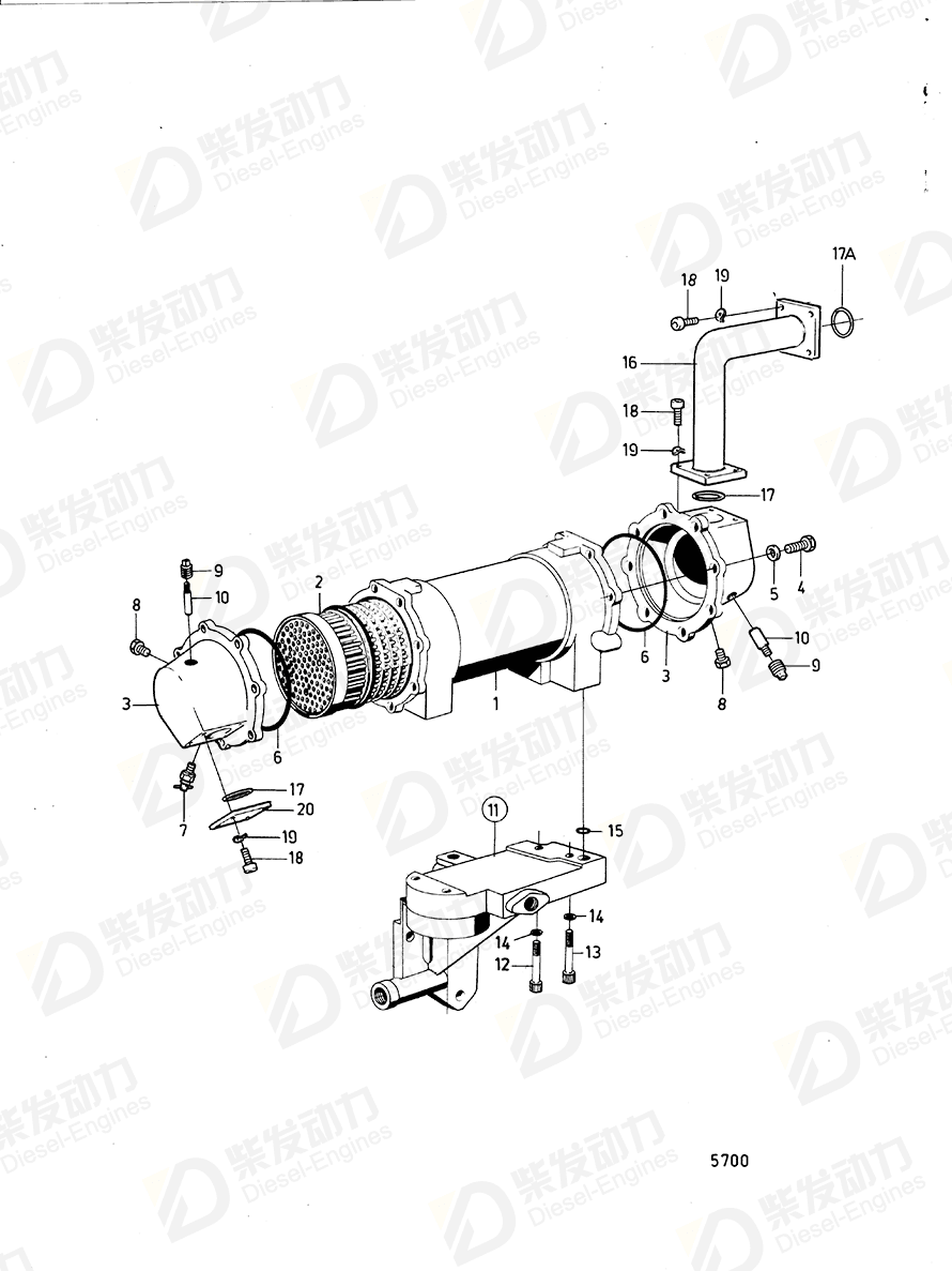 VOLVO Oil Cooler 844099 Drawing